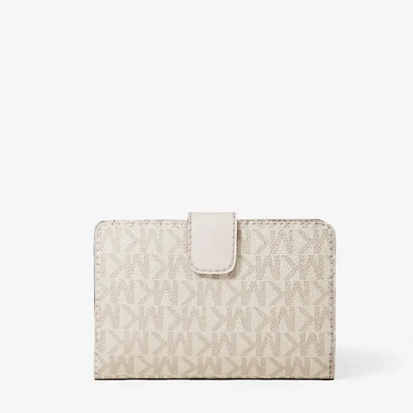 MICHAEL KORS - Jet Set Medium Floral Embellishment Signature Logo Bi-Fold Wallet - Picture 3 of 4